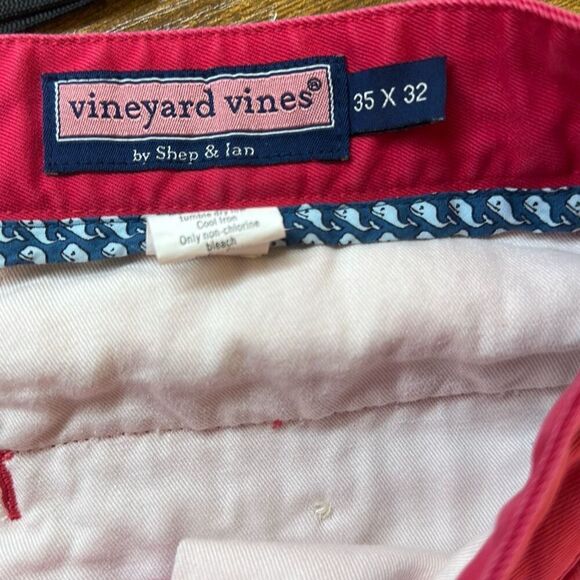 Vineyard Vines Red Khaki Chino Pants size W35 x L32 - Picture 6 of 7